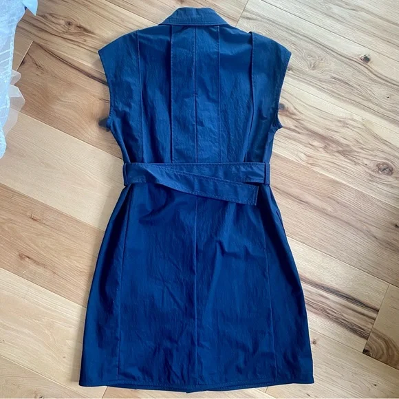 Coach Belted Navy Trench Dress NWT - Picture 10 of 16